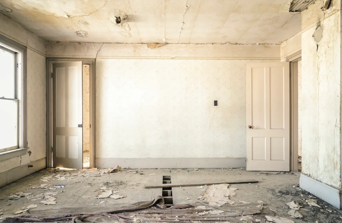 Waste disposal crew managing a cleanout project in Evansdale